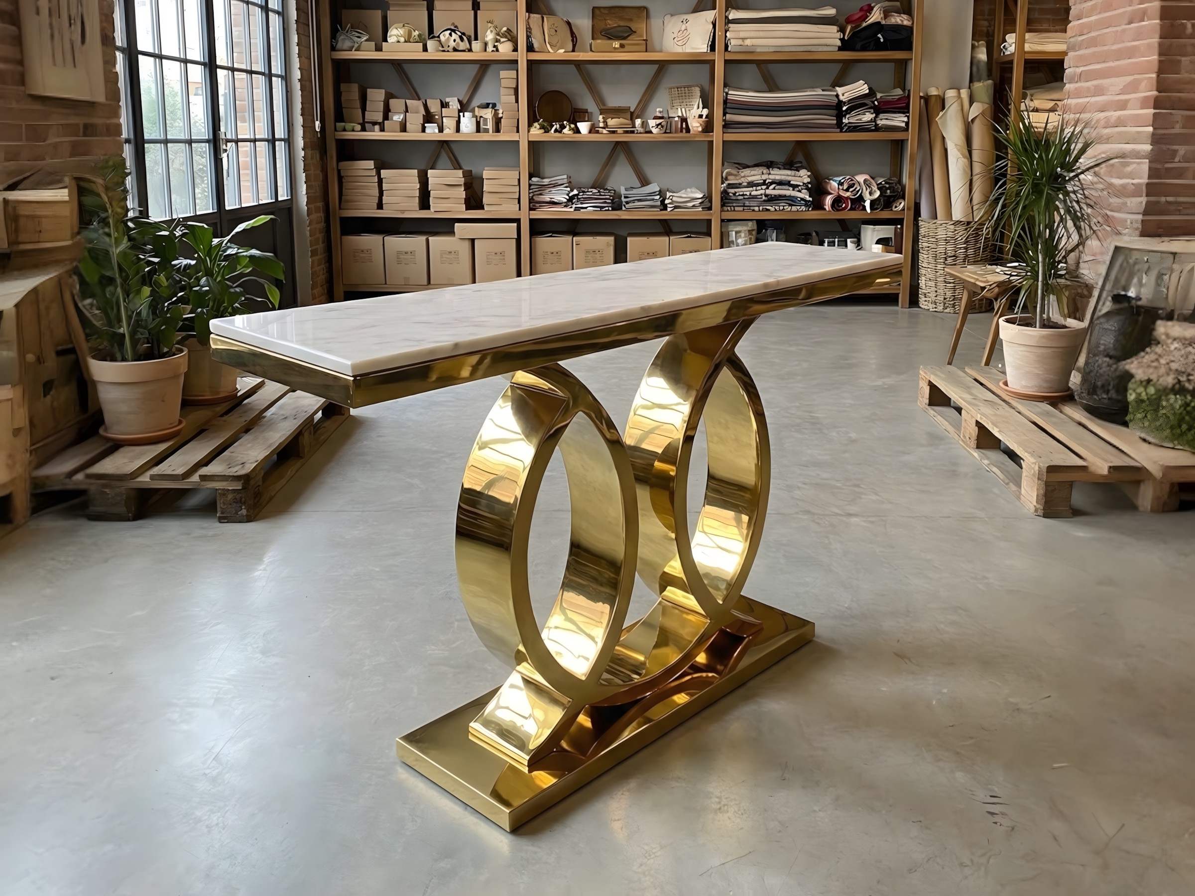 Gold paslanmaz çelik dekoratif dresuar üretimi