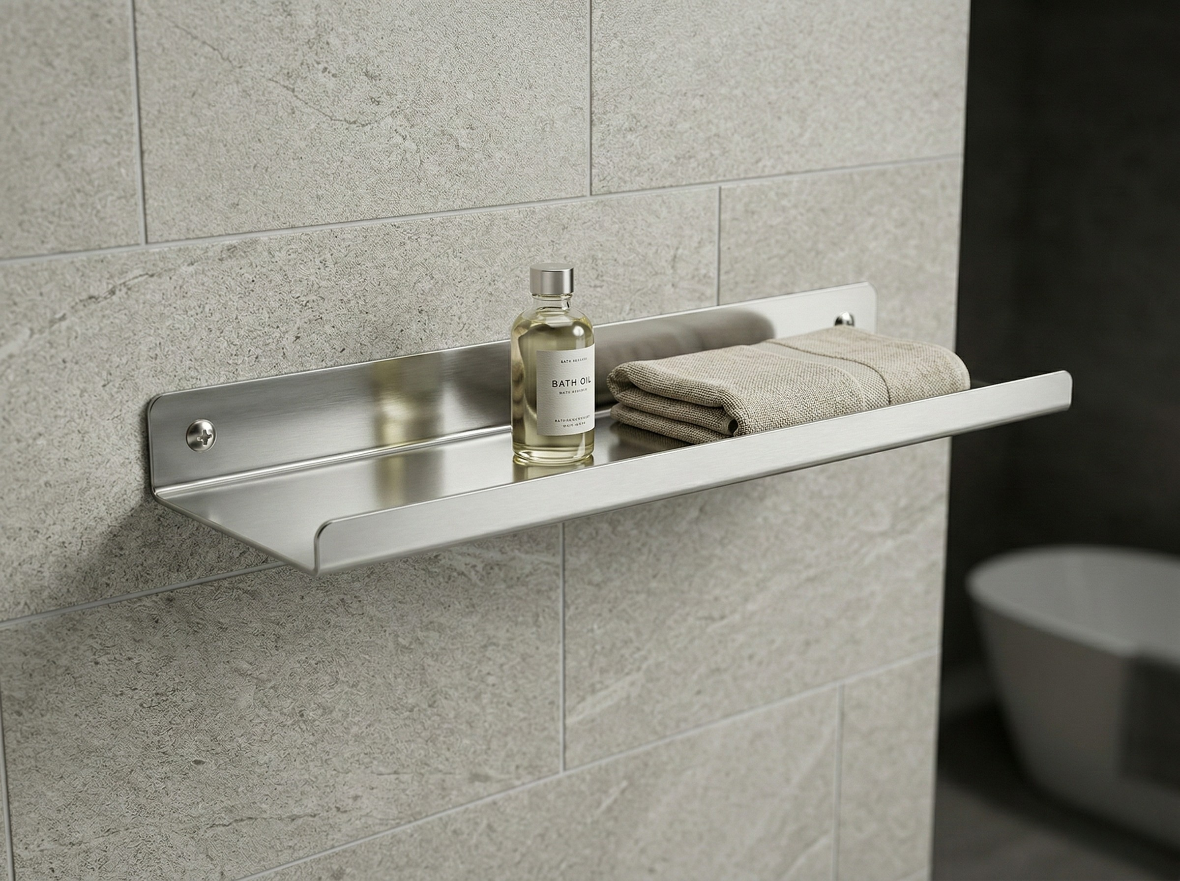 Minimalist Modern Metal Duvar Rafı (Banyo, Mutfak ve Dekoratif Organizer Shelf)