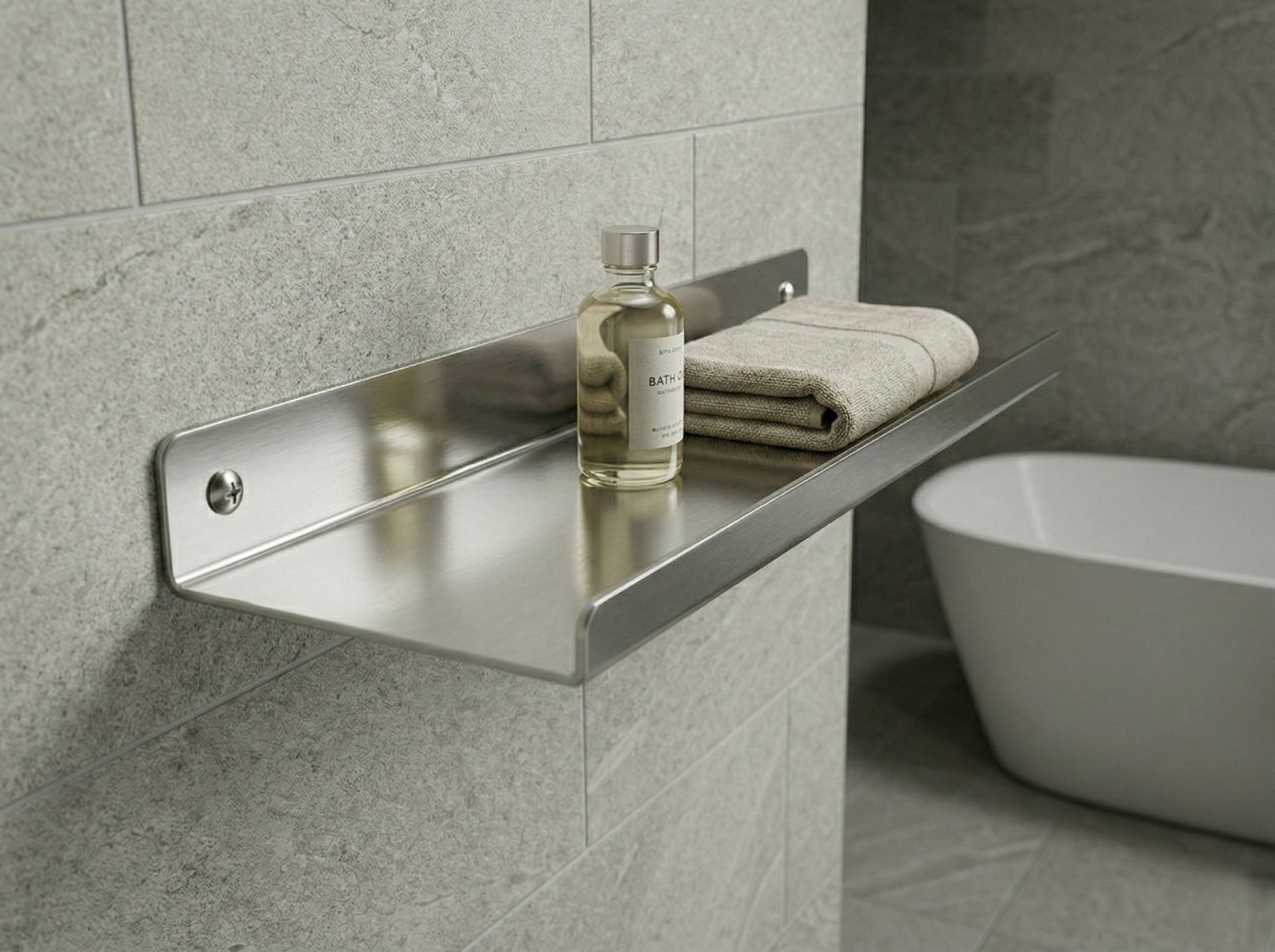 Minimalist Modern Metal Duvar Rafı (Banyo, Mutfak ve Dekoratif Organizer Shelf)