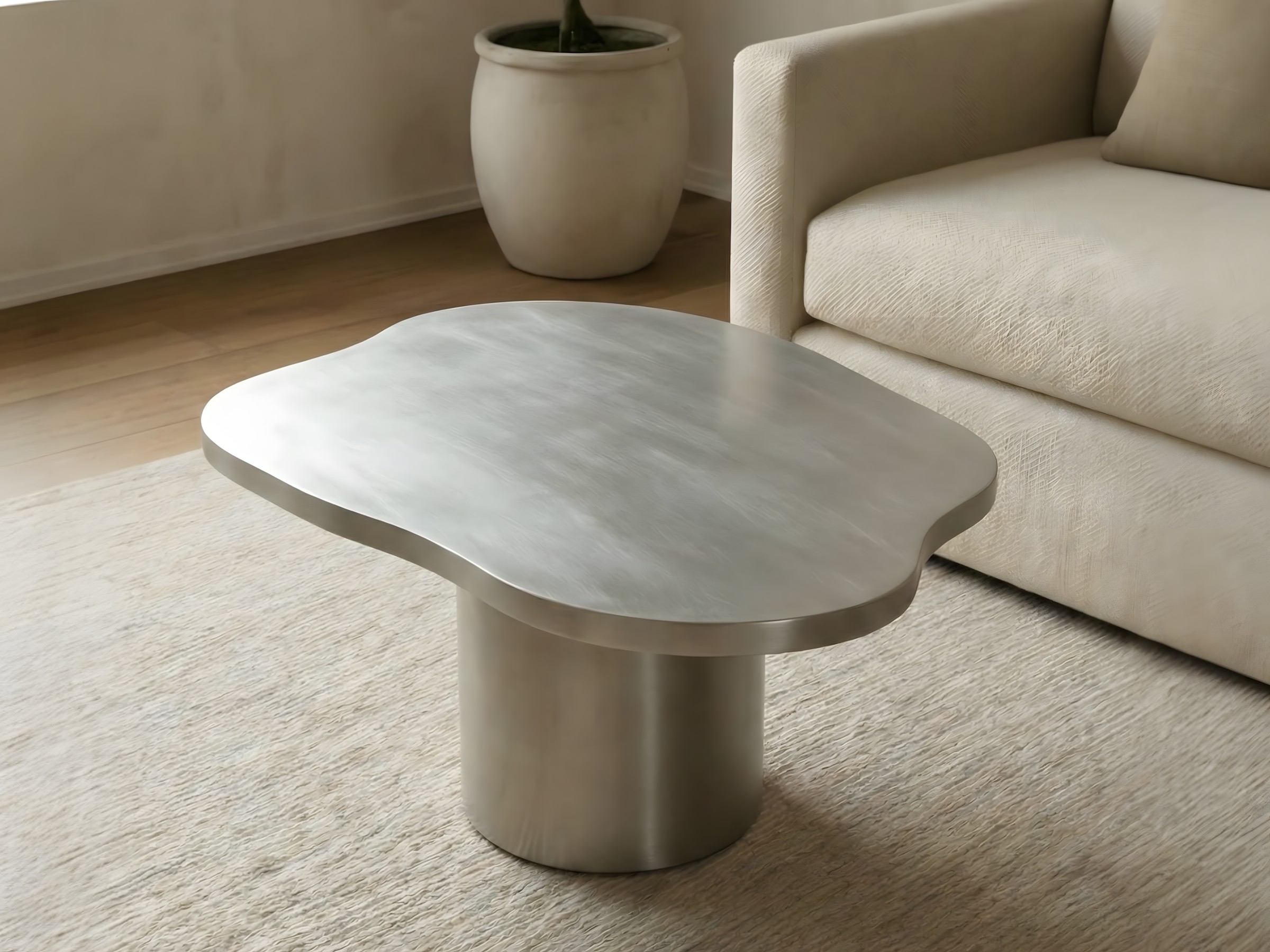 Paslanmaz çelik özel üretim modern orta sehpa - YEC DESIGN