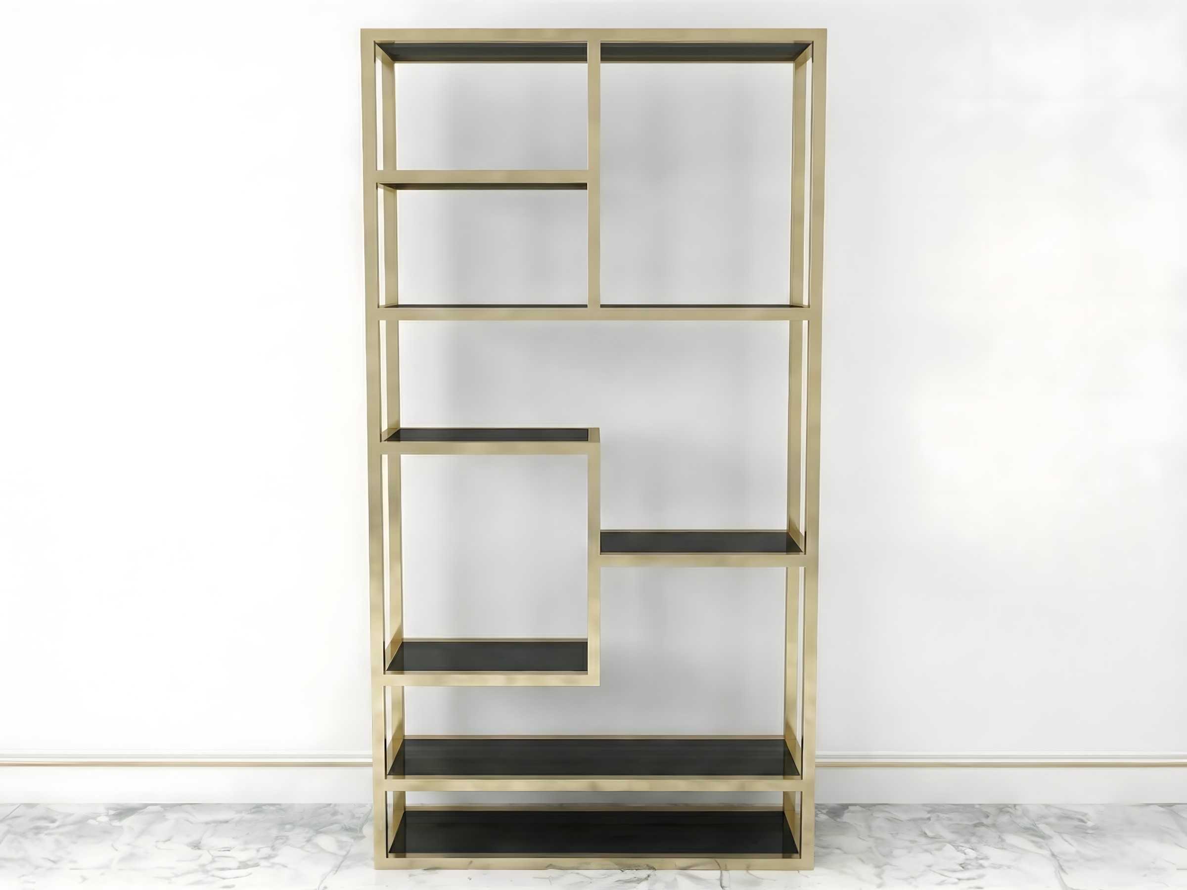 Paslanmaz Gold Dekoratif Raf Ünitesi